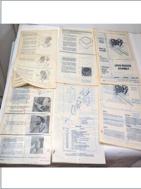 VTG 1980s Sears Craftsman Lathe Speed Reducer 149.23895 & Bowl Tool Rest Manuals